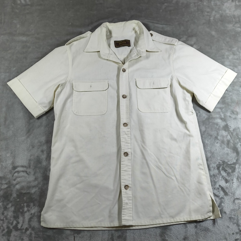 Vintage Levis Sportswear Safari Bush Shirt Men Large 70s Short Sleeve Workwear